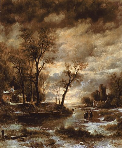 Inverno na Holanda, 1872 de Remigius Adrianus Haanen