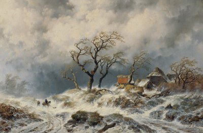 Paisagem de Inverno holandesa (neve) de Remigius Adrianus van Haanen