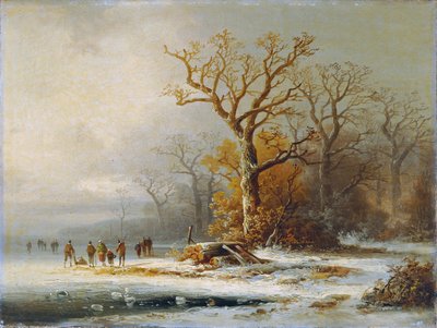 Paisagem de Inverno de Remigius Adrianus van Haanen