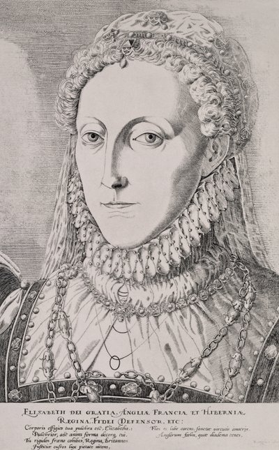 Rainha Elizabeth I (1533-1603), c.1572-75 de Remigius Hogenbergh