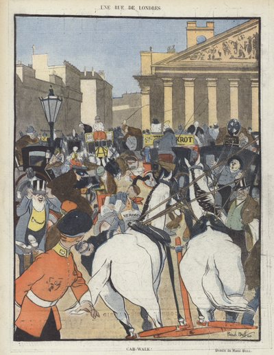 Rua de Londres. Ilustração para o riso de René Bull