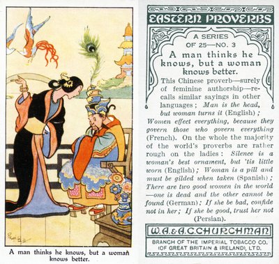 Um homem acha que sabe, mas uma mulher sabe melhor, 1931 (ver também 488210) de René Bull