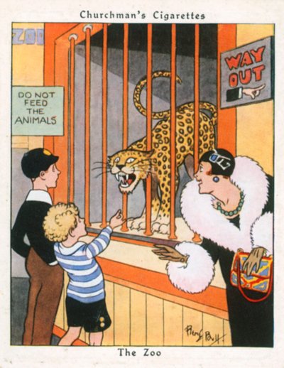 O Jardim Zoológico (litografia a cores) de René Bull