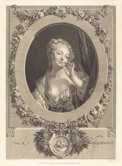 La voluptueuse de René Gaillard after Jean Baptiste Greuze