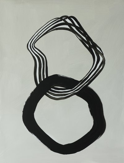 Anéis abstratos entrelaçados de Renate Holzner