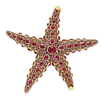 Broche estrela do mar de Rene Boivin