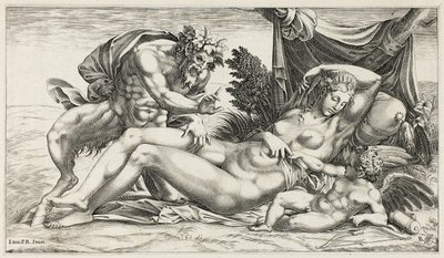 Júpiter e Antíope de Rene Boyvin