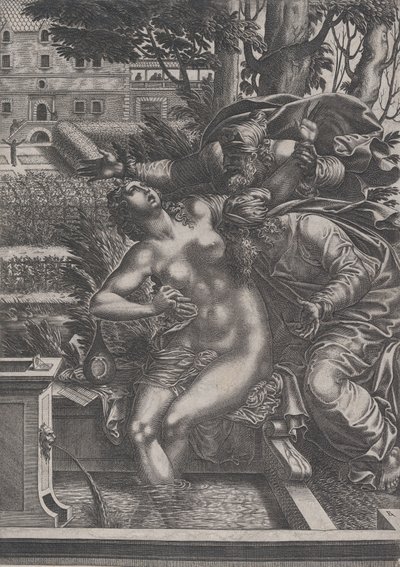 Susana e os Anciãos. de Rene Boyvin