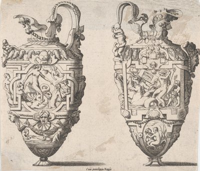 Dois vasos, séc. XVI-XVII. de Rene Boyvin