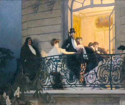 A Varanda (óleo sobre tela) de René François Xavier Prinet