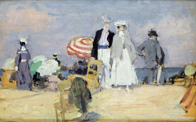 A Praia na Maré Alta (óleo sobre tela) de René François Xavier Prinet