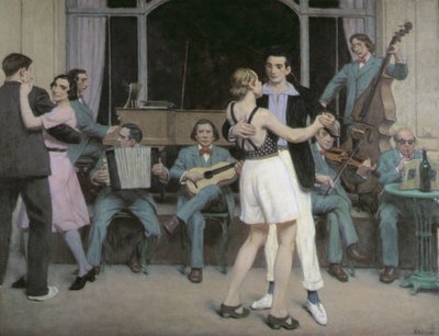 O Bar do Casino em Cabourg, c.1930 (óleo sobre tela) de René François Xavier Prinet