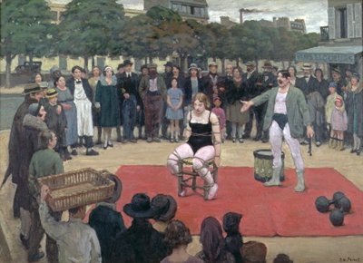 The Travelling Performers, c.1928-30 (óleo sobre tela) de René François Xavier Prinet