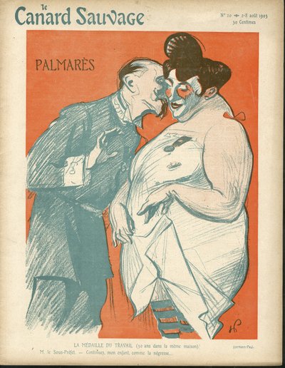 Ilustração de Hermann-Paul (1864-1940) para The Wild Duck Cover, No. 20 de Rene George Hermann Paul
