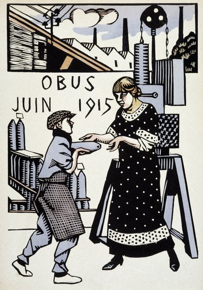 Junho 1915 - em "Calendário de Guerra", desenho de Hermann-Paul, ed. 1916 de Rene George Hermann Paul