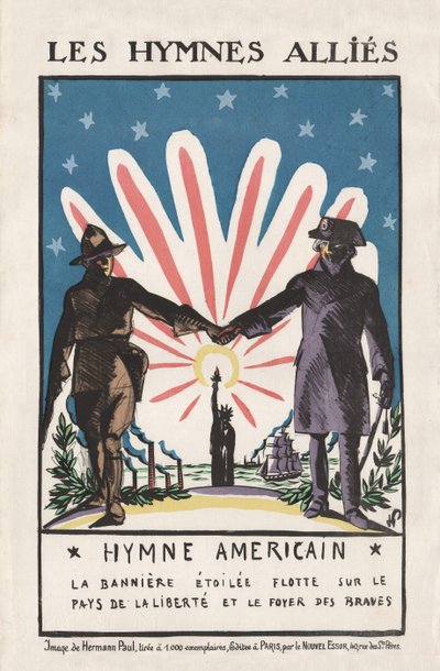 Os hinos aliados, 1917 de Rene George Hermann Paul