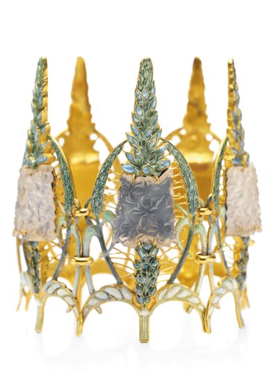 Bracelete Art Nouveau &39;Speedwell&39;, c.1900 (vidro, esmalte e ouro) de Rene Jules Lalique