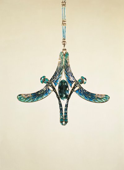 Pingente libélula (ouro e esmalte) de Rene Jules Lalique