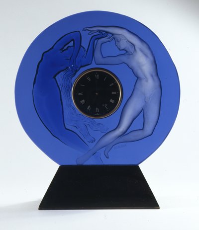 Dia e noite, 1926 (relógio de vidro surround) de Rene Jules Lalique