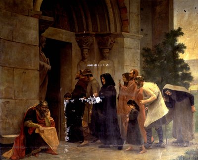 Raymond VI (1156-1222), Conde de Toulouse, "The Excommunié" em 1208 pelo Papa Inocêncio III (1160-1216). René Ravaut de Rene Ravaut