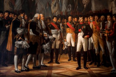 Napoleão recebe os deputados do Senado no Palácio Real de Berlim de Rene Theodore Berthon