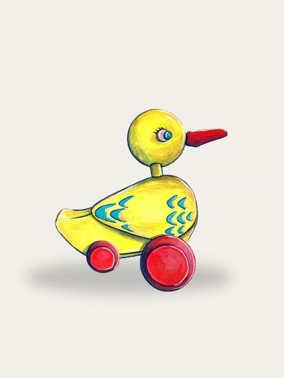 Brinquedo de pato amarelo divertido de Renee Machan Cottagecore Artist