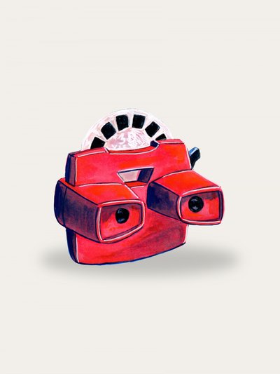 Visor Retro Vermelho de Renee Machan Cottagecore Artist