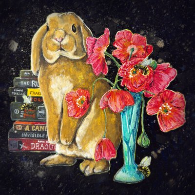 Livros «Coelhinho Fantasioso e as Papoilas» de Renee Machan Cottagecore Artist