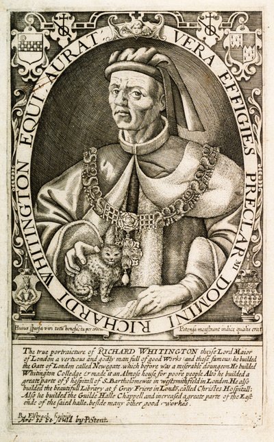 Dick Whittington, Presidente da Câmara de Londres (gravura) de Renold Elstrack
