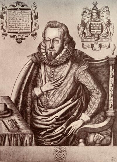 Robert Cecil, primeiro conde de Salisbury, início do século XVII, 1911 de Renold Elstrack