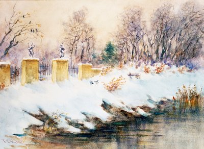 Queda de neve em naviglio de Renzo Weiss