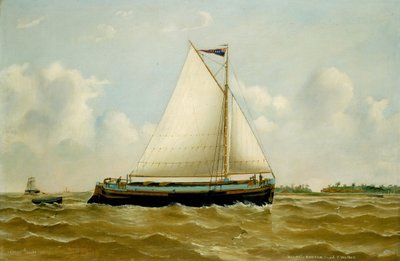 O veleiro Humber "Harry", finais do século XIX e início do século XX (pintura a óleo) de Reuben Chappell