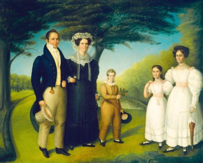 Dr. John Safford e Família, c. 1830. de Reuben Rowley