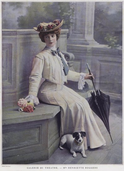 Henriette Roggers, atriz francesa (foto colorida) de Reutlinger Studio