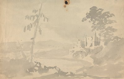 Paisagem com Castelo e Rio de Rev. William Gilpin