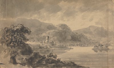 Paisagem com Rio, Castelo e Montanhas de Rev. William Gilpin