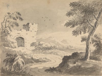 Paisagem com estrada que conduz à Abadia de Rev. William Gilpin