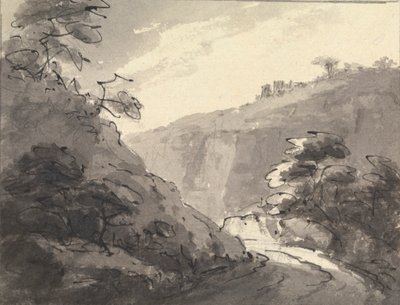 Paisagem com estrada em primeiro plano de Rev. William Gilpin