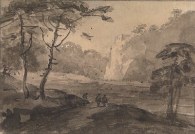 Paisagem com três figuras numa estrada de Rev. William Gilpin