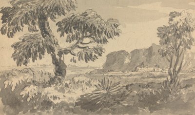 Paisagem com Duas Árvores e Penhasco de Rev. William Gilpin