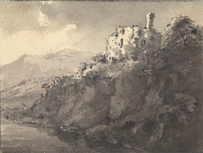 Paisagem com um Castelo num Monte à Direita de Rev. William Gilpin
