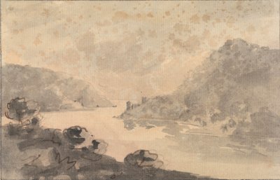 Paisagem montanhosa com um rio de Rev. William Gilpin