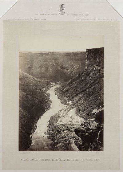 Grand Cañon, Rio Colorado, Boca de Kanab Wash, Olhando para o Oeste de Reverend George Wilson Bridges