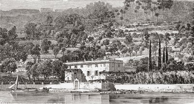 A ilha de Palmaria, em frente a La Spezzia, Itália, no final do século XIX. De Italian Pictures do Rev. Samuel Manning, publicado por volta de 1890. de Reverend Samuel Manning