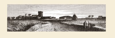 A paisagem perto de Ostia, Roma, Itália, no final do século XIX. De Italian Pictures do Rev. Samuel Manning, publicado por volta de 1890. de Reverend Samuel Manning