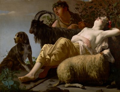 O pastor e a pastora adormecida de Reyer Jacobsz van Blommendael