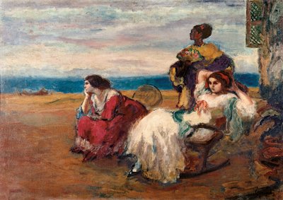 Em frente ao mar. Pintura de Ricard CANALS i LLAMBI (1876-1931). Óleo sobre tela. Honduras, Tegucigalpa. Coleção Banco Atlantida. de Ricardo Canals y Llambi