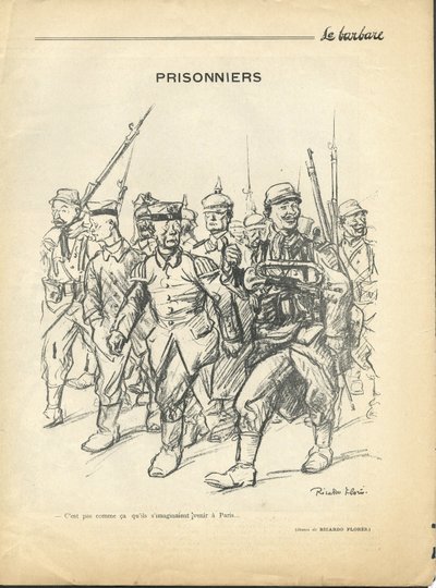 Ilustração de Ricardo Flores (1878-1918) em O Bárbaro, No. 4 de Ricardo Flores