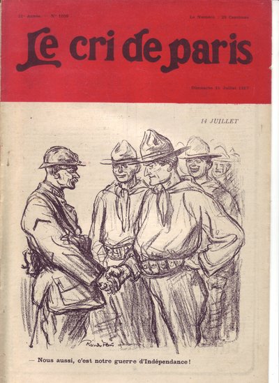 Ilustração de Ricardo Flores (1878-1918) para a capa do Le Cri de Paris de Ricardo Flores