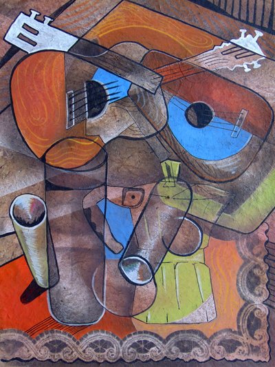 Guitarras Cubistas: Natureza Morta com Café de Ricardo Maya
